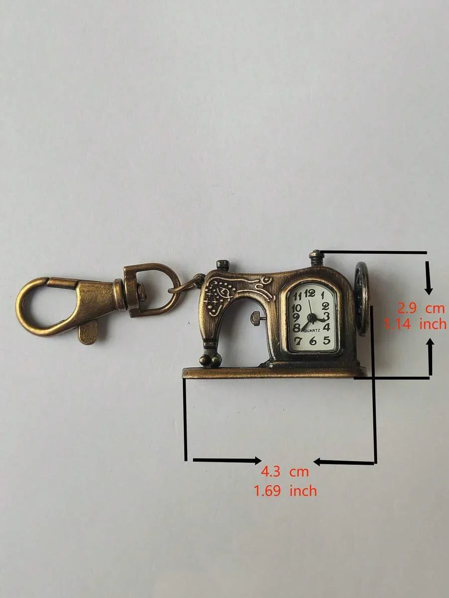 Key Shape Pocket Watch Pocket Watch Vintage Bronze Keychain