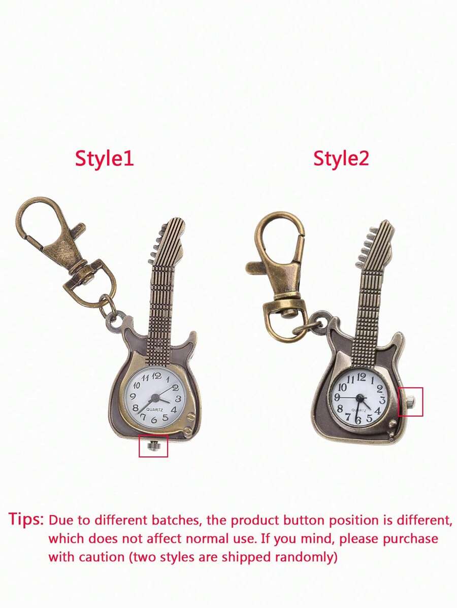 Key Shape Pocket Watch Pocket Watch Vintage Bronze Keychain
