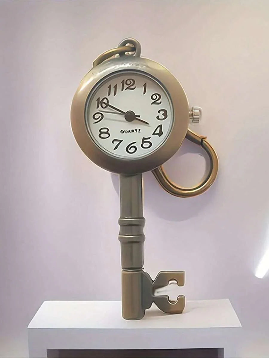 Key Shape Pocket Watch Pocket Watch Vintage Bronze Keychain