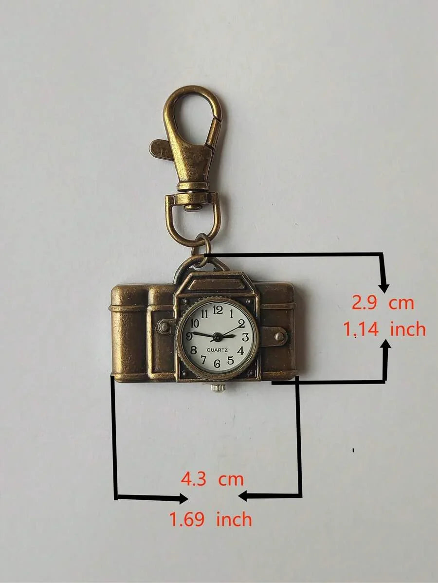 Key Shape Pocket Watch Pocket Watch Vintage Bronze Keychain