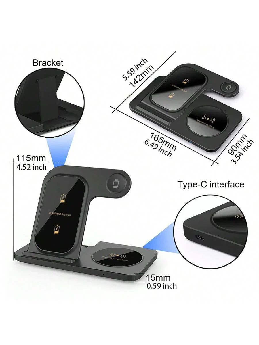 Wireless Charger Station For Multiple Devices Foldable