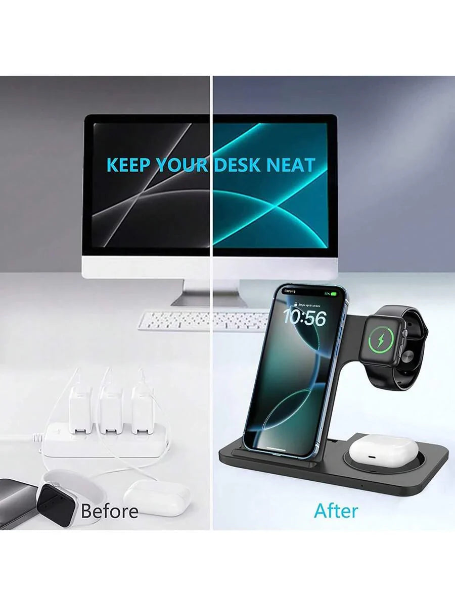 Wireless Charger Station For Multiple Devices Foldable