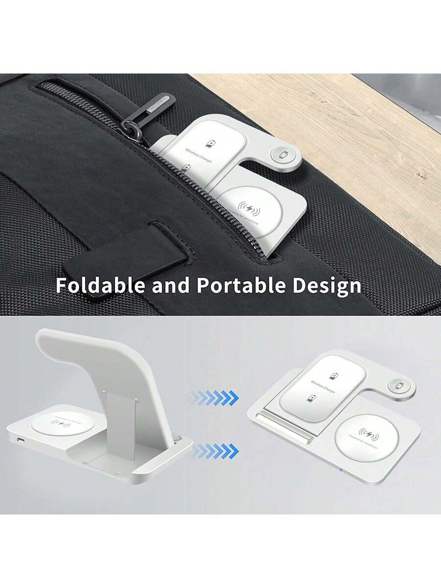 Wireless Charger Station For Multiple Devices Foldable