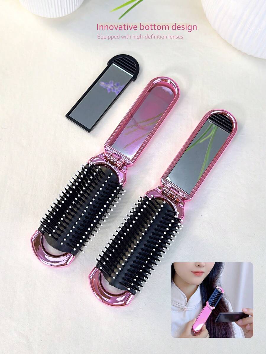 X Milania 1pc Foldable Comb - Cream Color