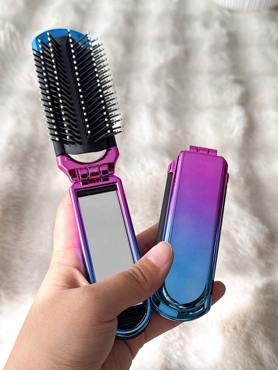 X Milania 1pc Foldable Comb - Cream Color