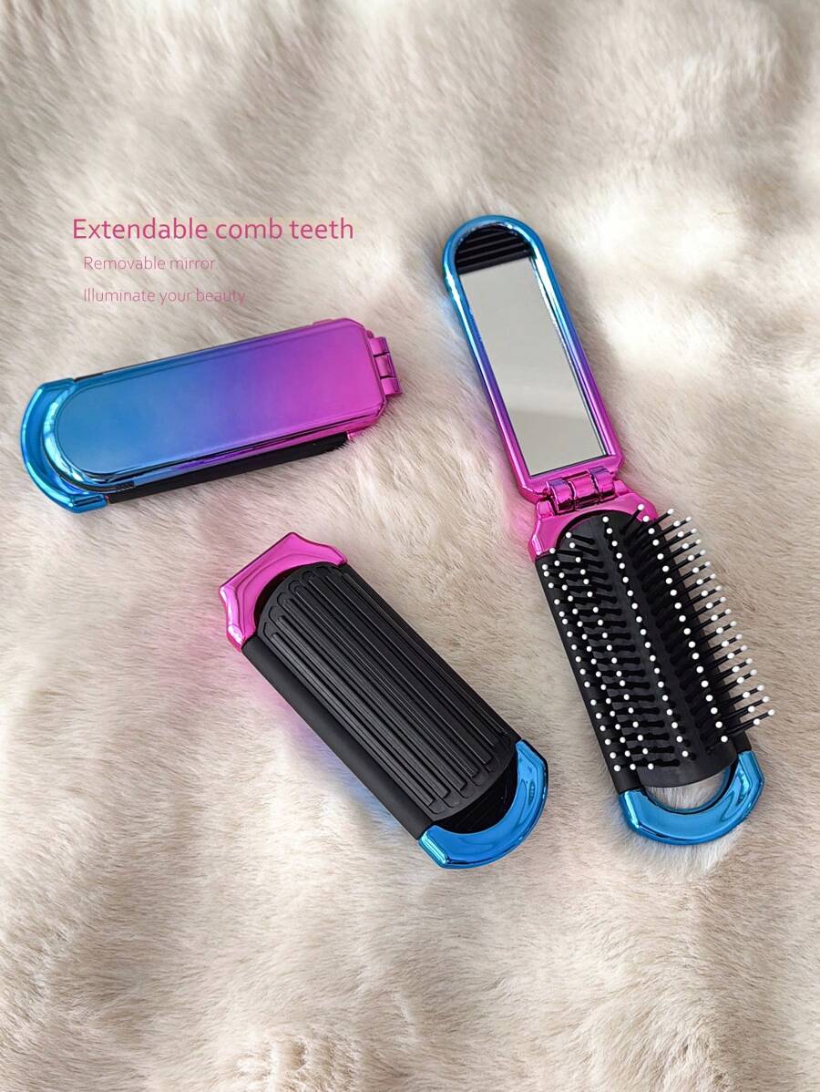 X Milania 1pc Foldable Comb - Cream Color