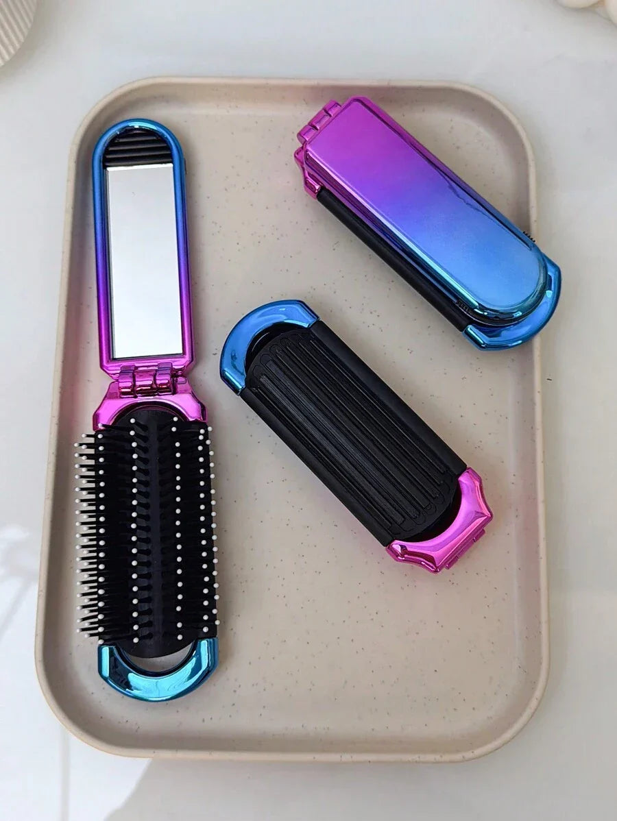 X Milania 1pc Foldable Comb - Cream Color