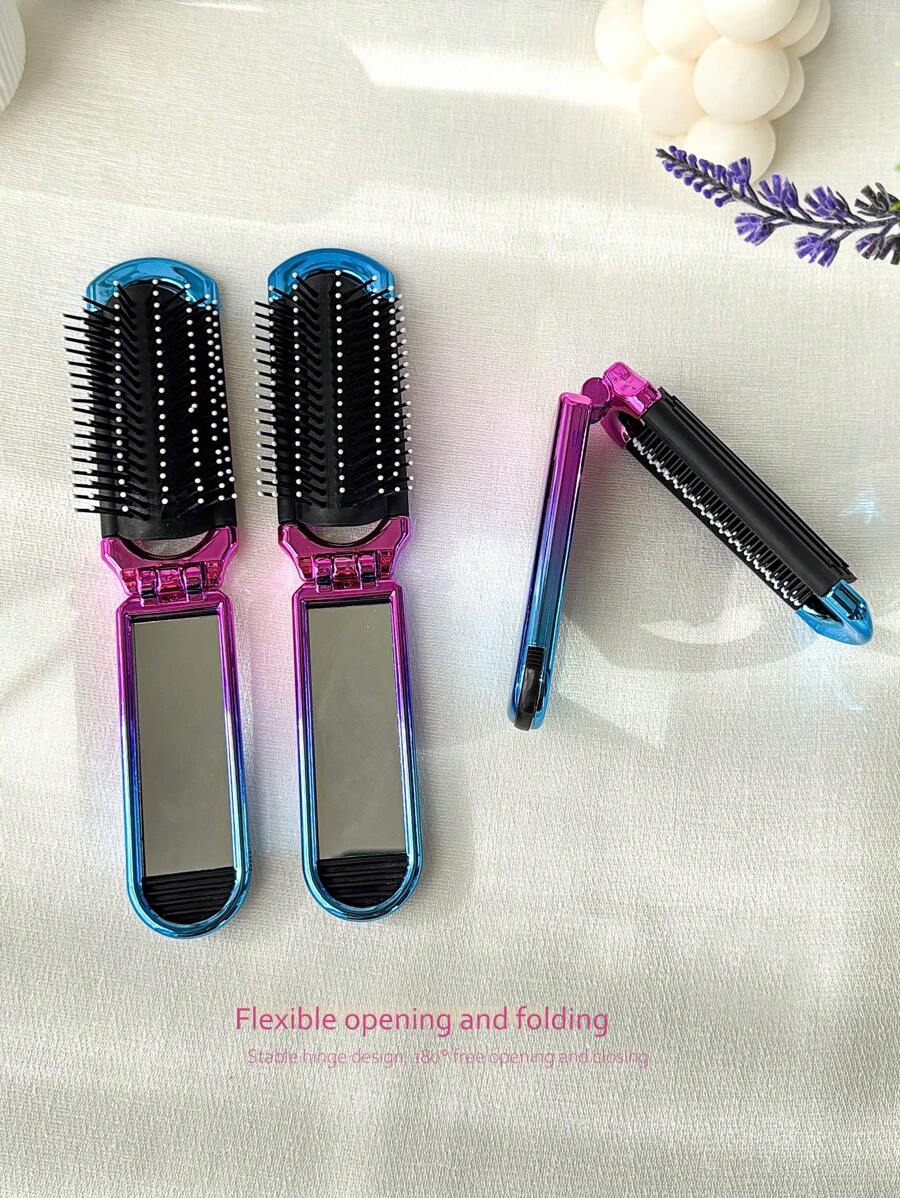 X Milania 1pc Foldable Comb - Cream Color