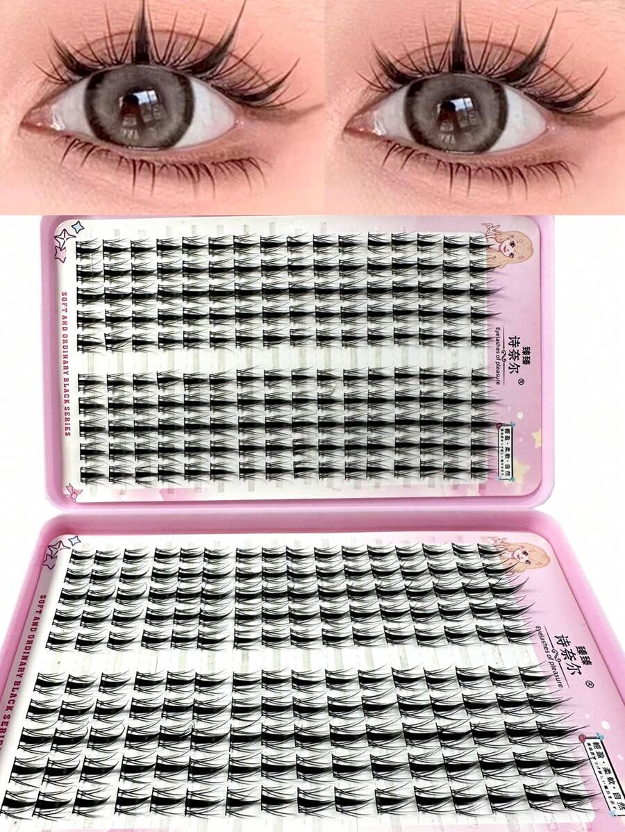 32pcs/10pcs C-Curl Flirty Fairy False Eyelash Clusters