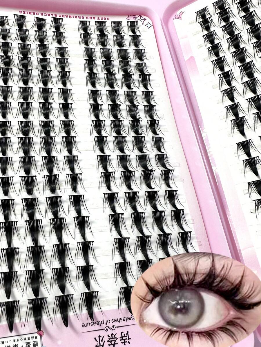 32pcs/10pcs C-Curl Flirty Fairy False Eyelash Clusters