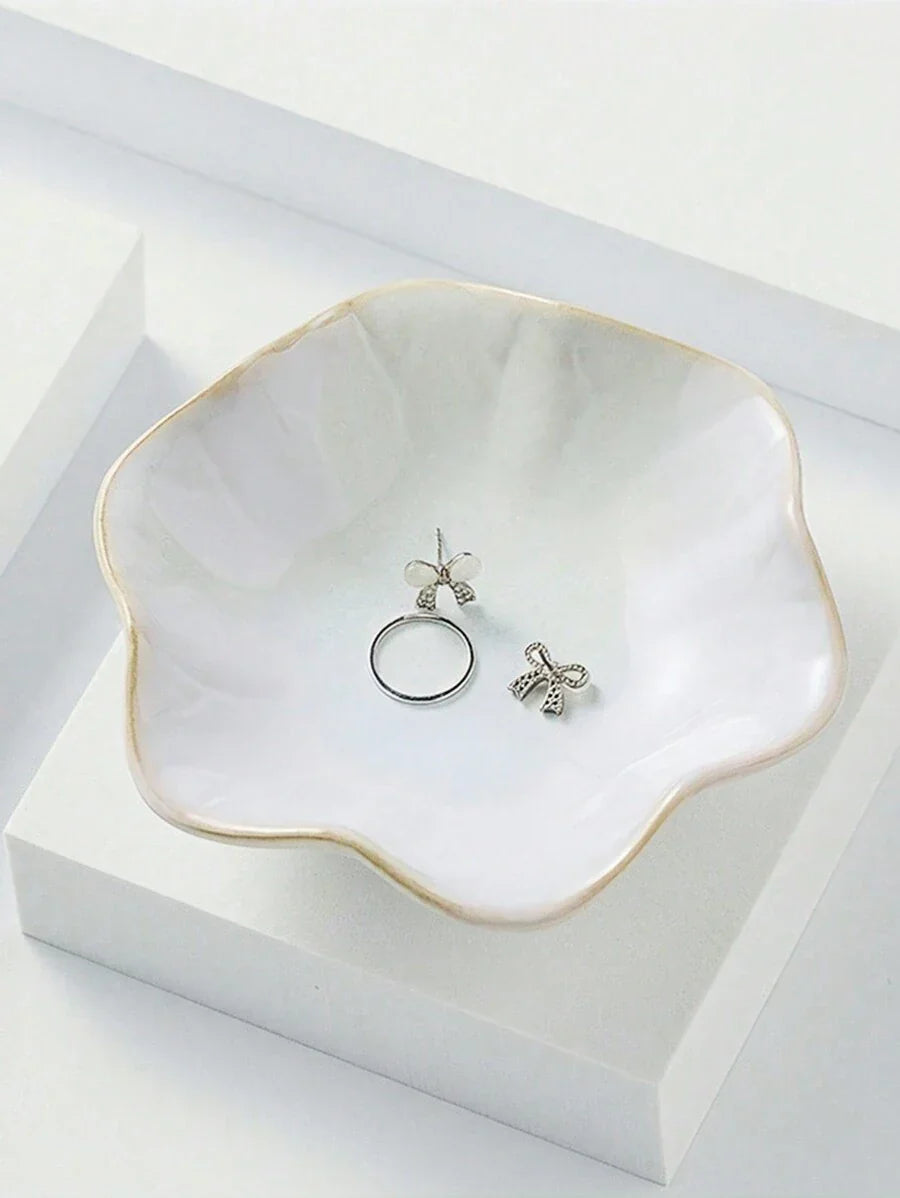 Ceramic Flower Petal Jewelry Tray