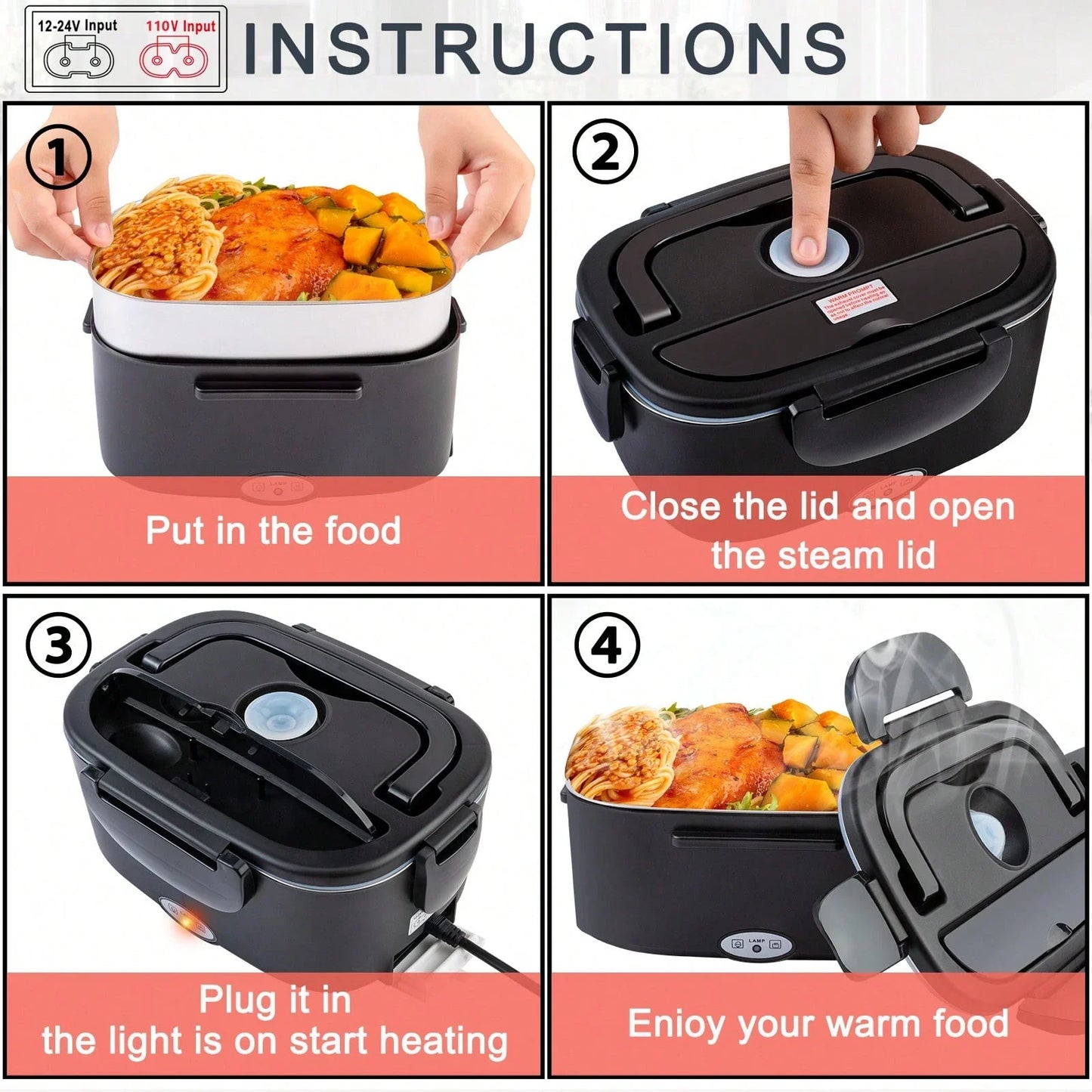 80W Electric Portable Lunch Box