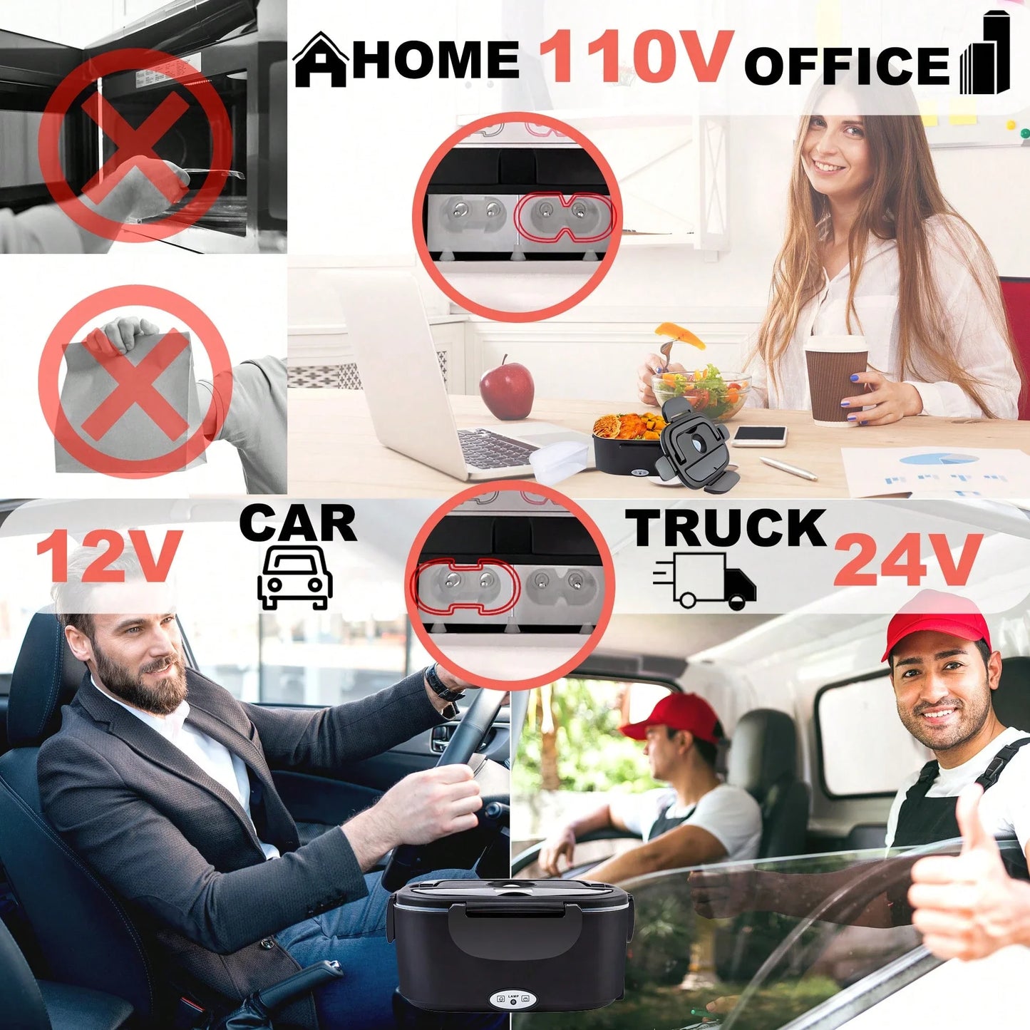 80W Electric Portable Lunch Box