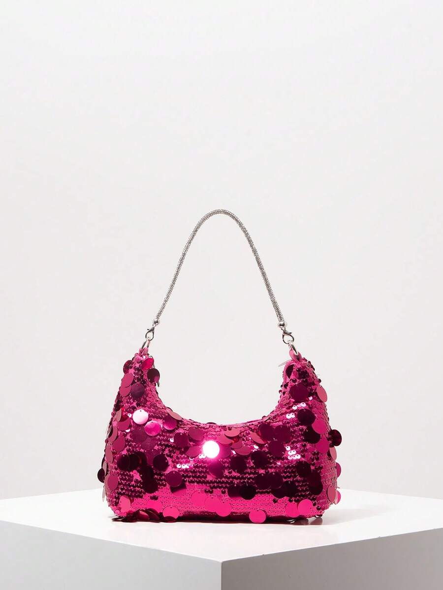 Random Pattern Shoulder Bag, Sequin Bag