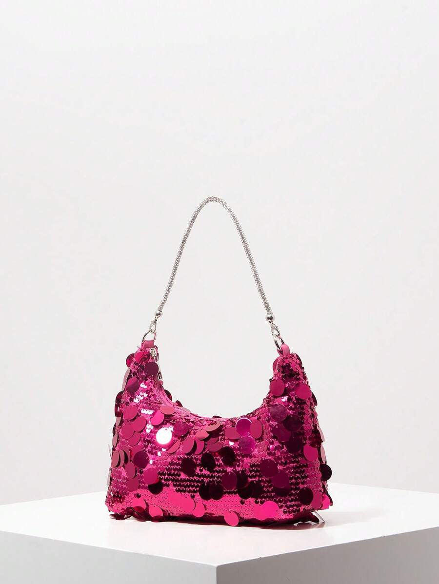 Random Pattern Shoulder Bag, Sequin Bag