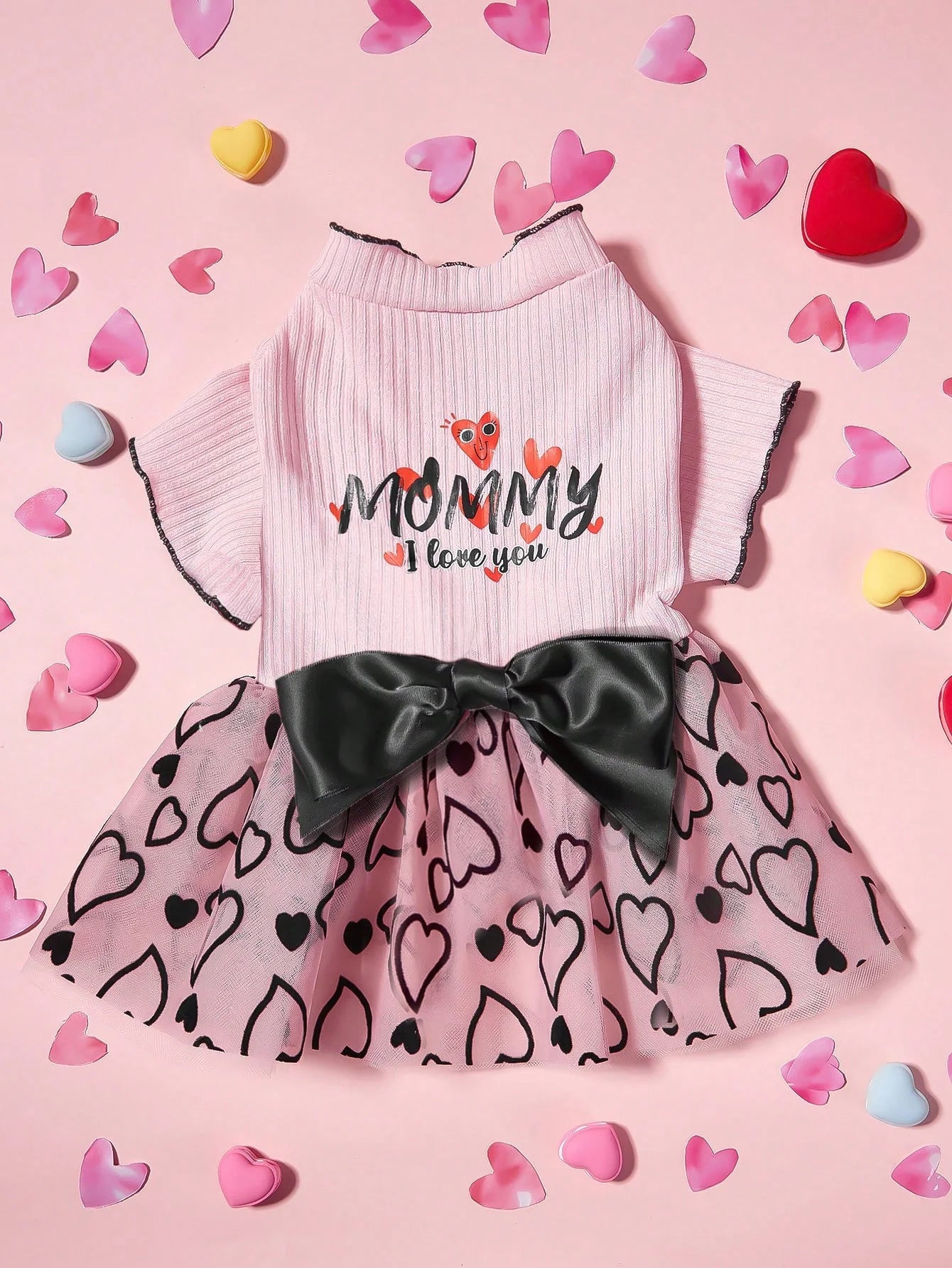 PETSIN Valentine’s Dog Dress Pink