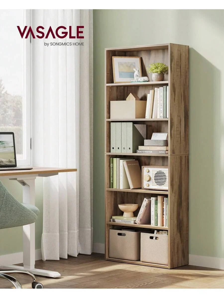 VASAGLE Bookshelf, 6-Tier Bookcase
