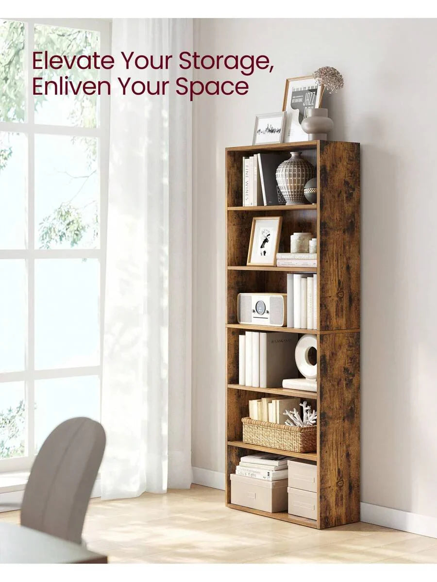 VASAGLE Bookshelf, 6-Tier Bookcase