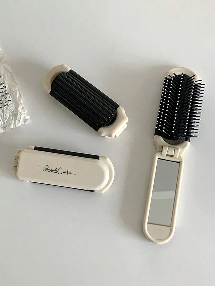 X Milania 1pc Foldable Comb - Cream Color