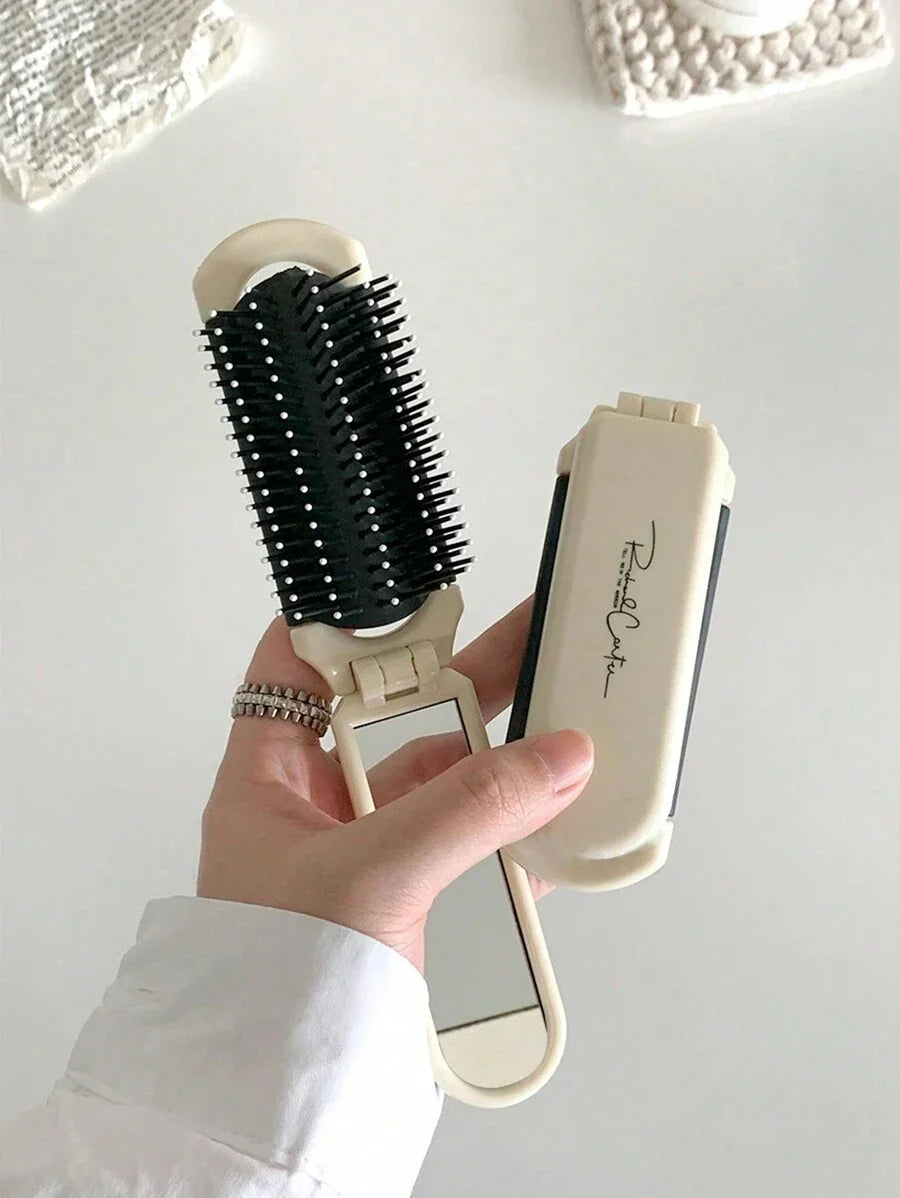 X Milania 1pc Foldable Comb - Cream Color