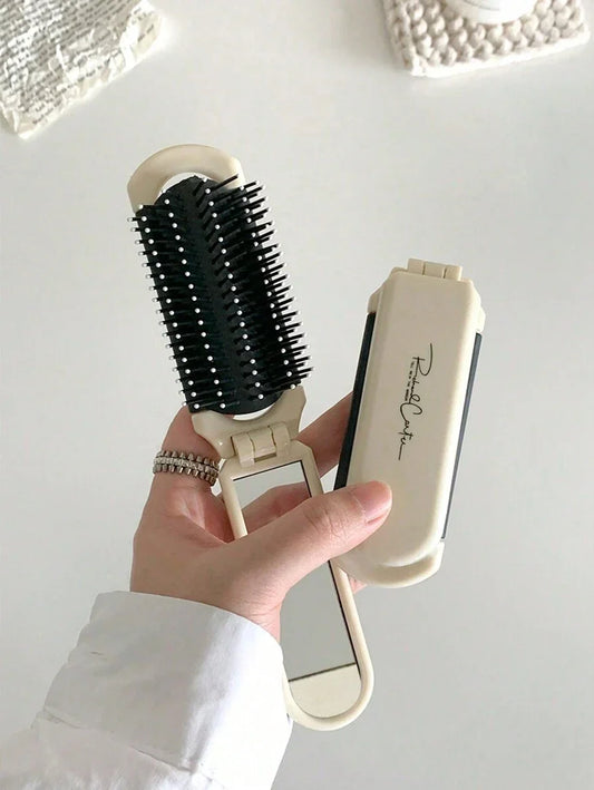 X Milania 1pc Foldable Comb - Cream Color