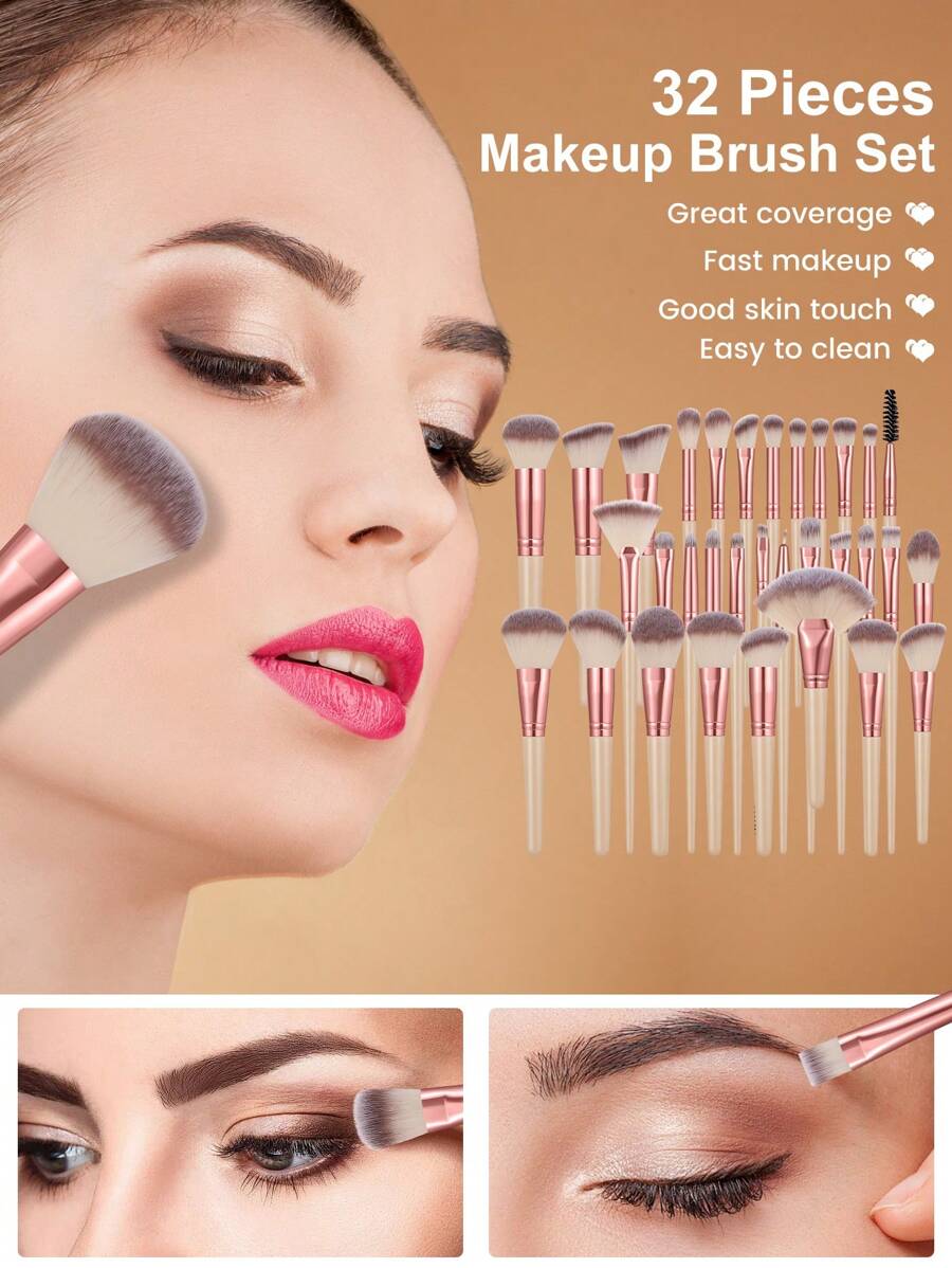 43pcs Makeup Brush Set, Including Eyeshadow Brush