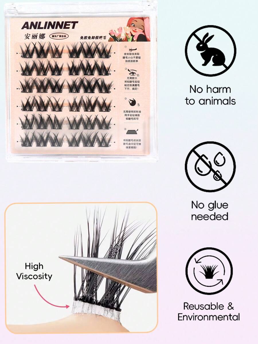 Anlinnet 36pcs/Set C-Curl 5D Lash Extensions