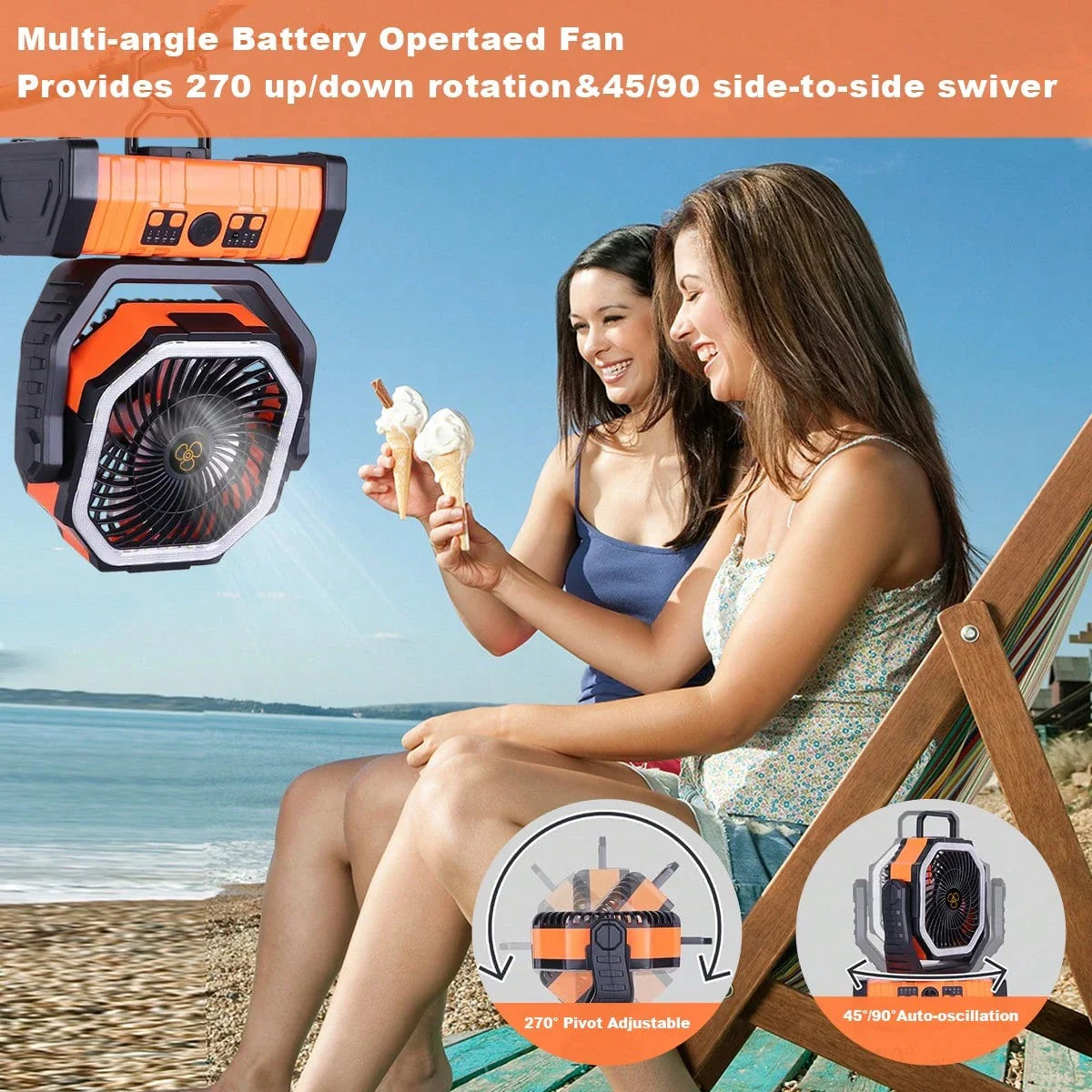 BDQ 20000mAh Portable Camping Fan