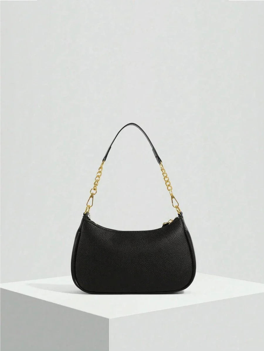 White Ladies' Shoulder Bag Made Of PU Material