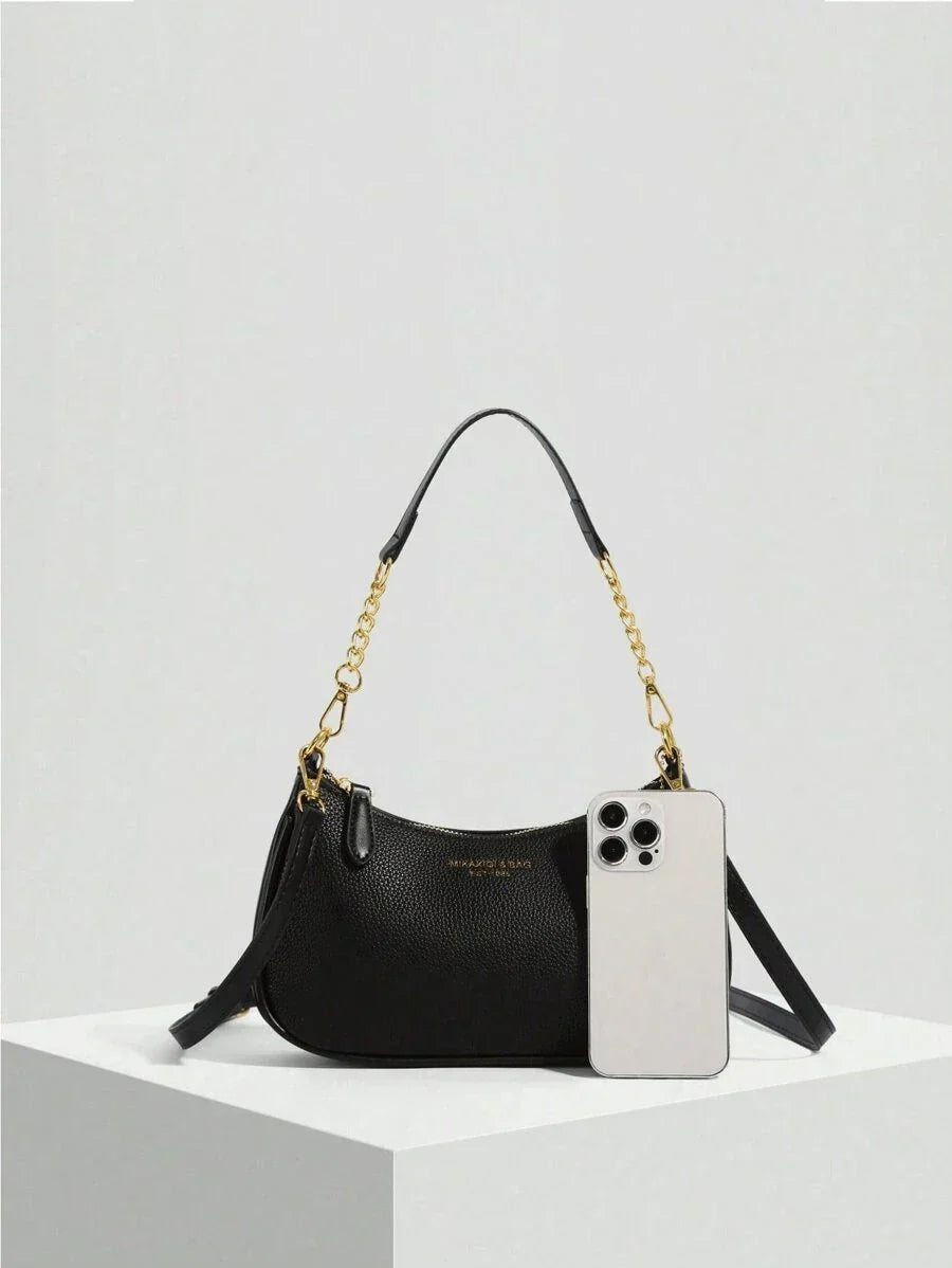 White Ladies' Shoulder Bag Made Of PU Material