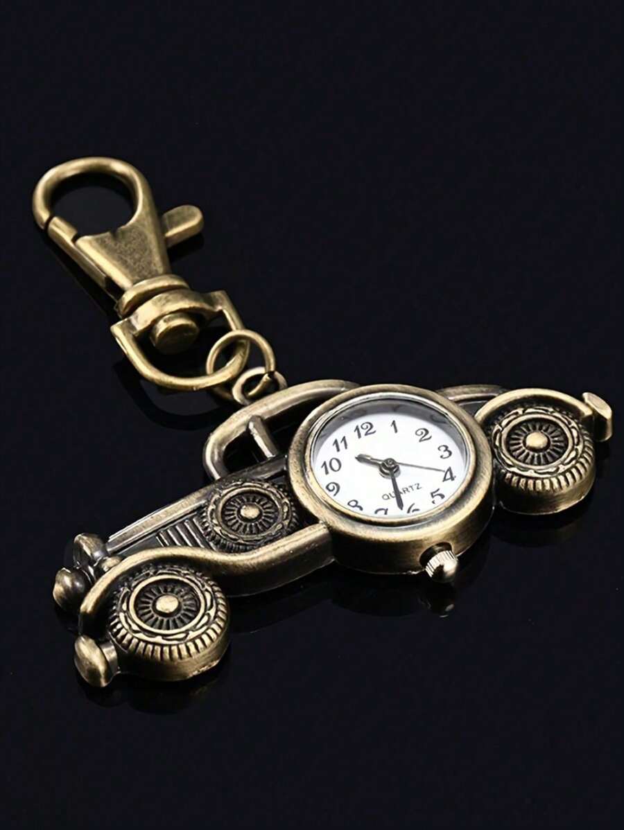 Key Shape Pocket Watch Pocket Watch Vintage Bronze Keychain
