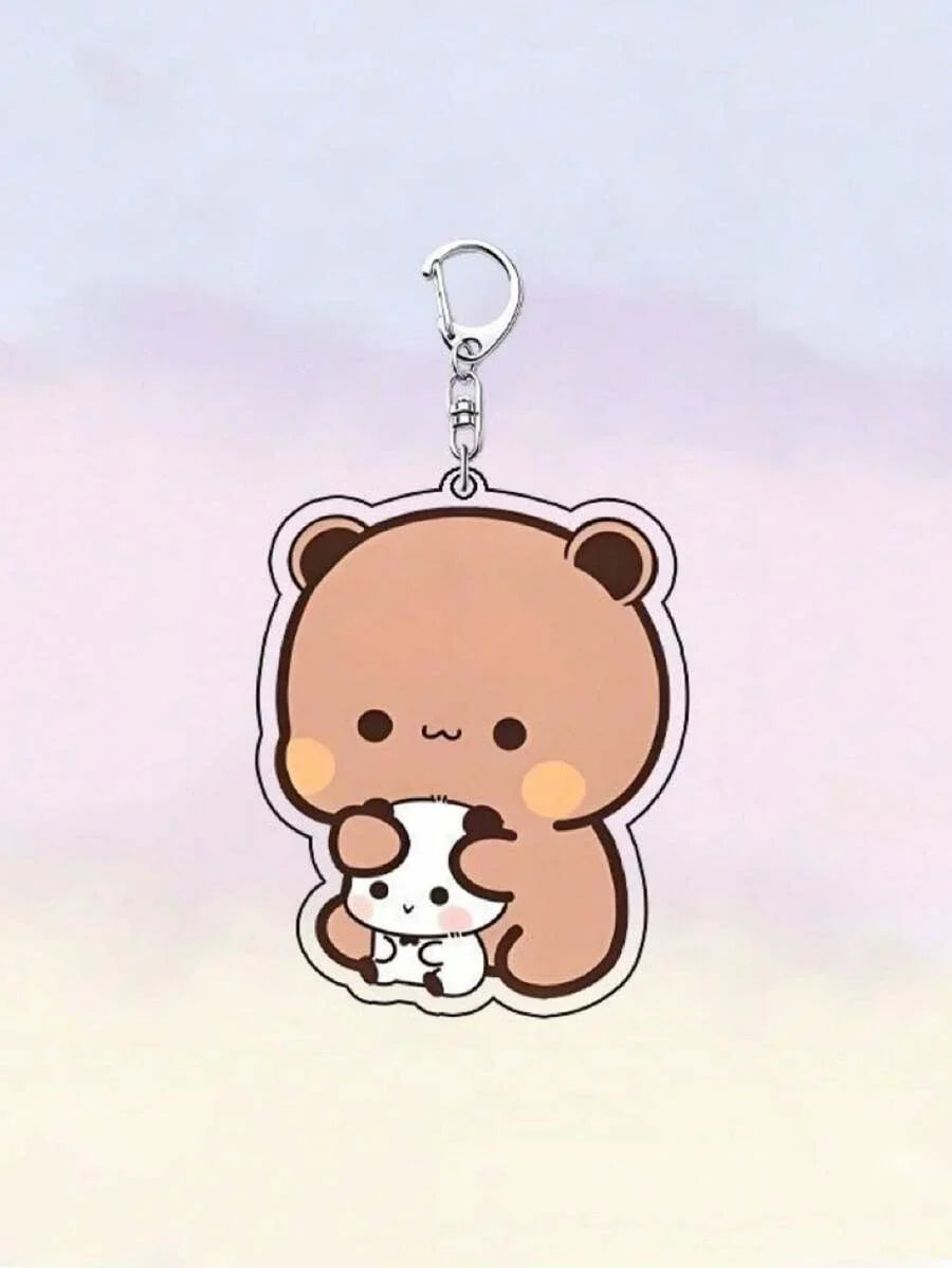 Bubu & Dudu Bear Backpack Charm Keychain