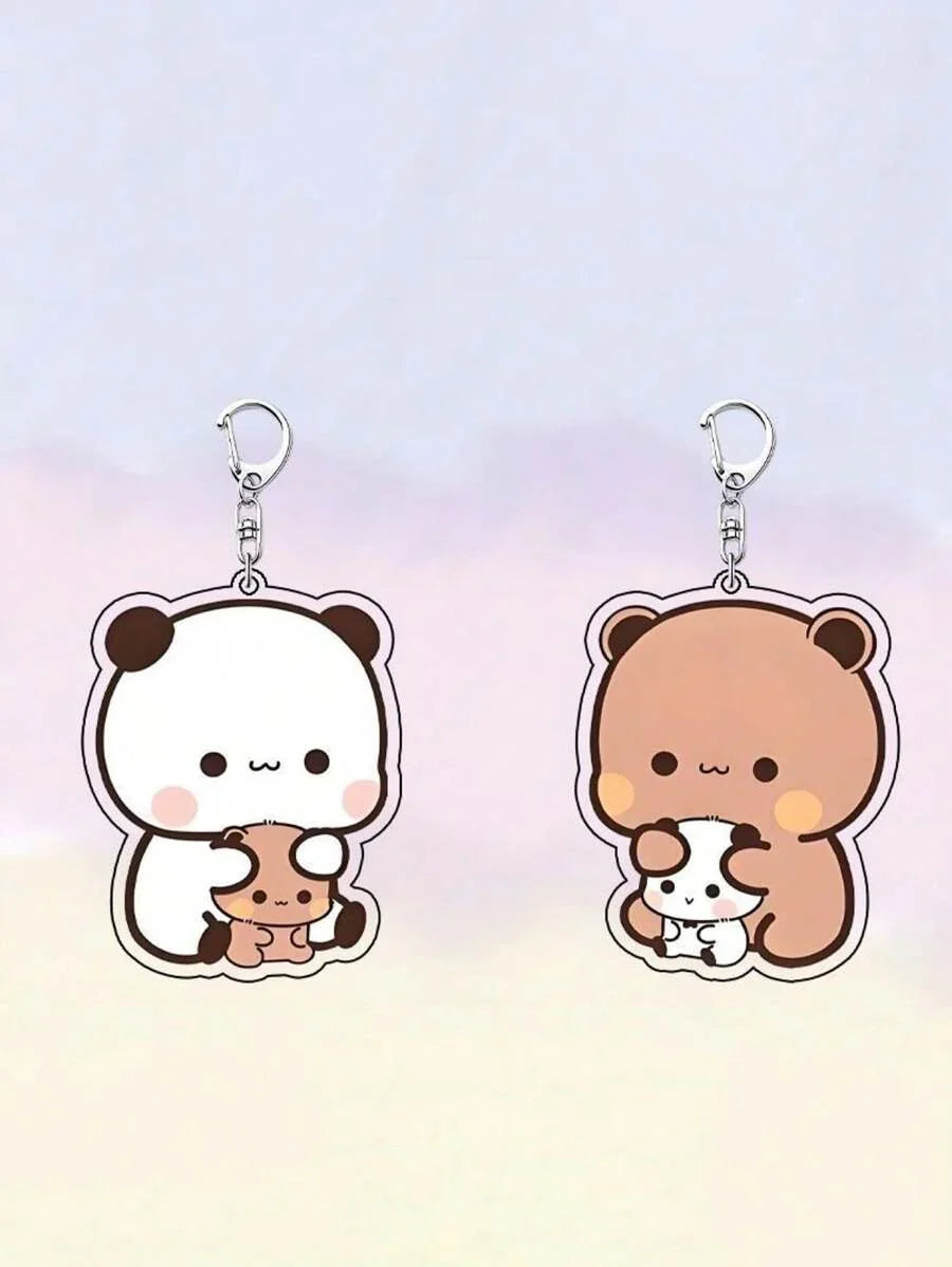 Bubu & Dudu Bear Backpack Charm Keychain