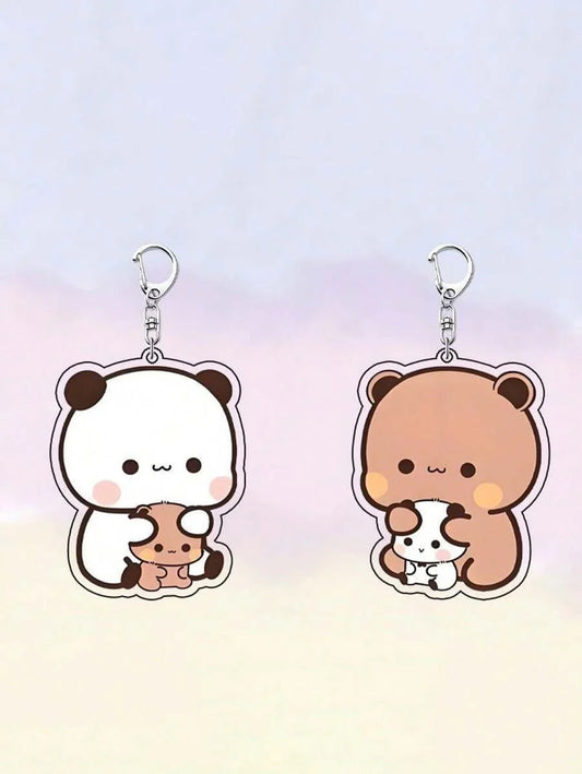 Bubu & Dudu Bear Backpack Charm Keychain