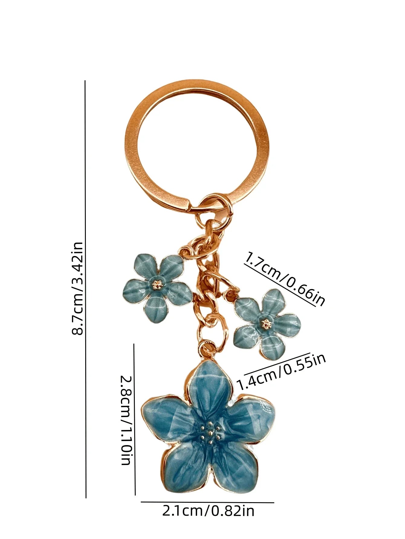 HAILIAN 1pc Sakura Shaped Keychain