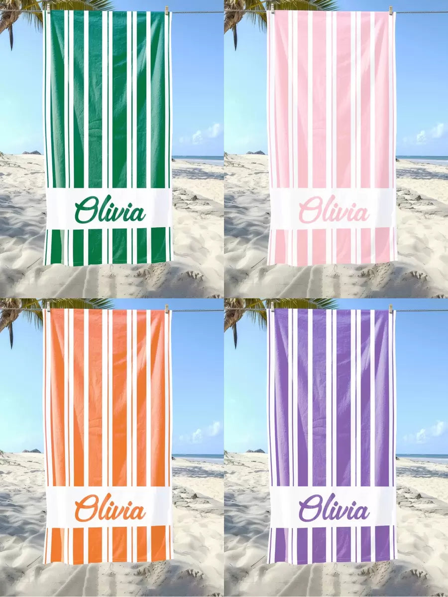Personalized Beach Towel, Pool, Vacations