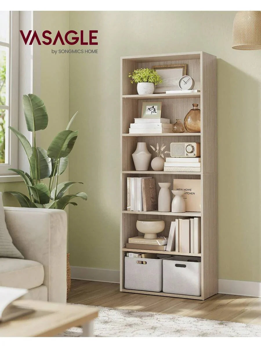 VASAGLE Bookshelf, 6-Tier Bookcase
