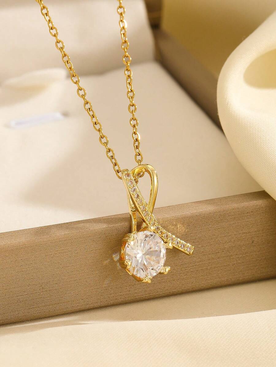 1 Set Stainless Steel Necklace & Earrings