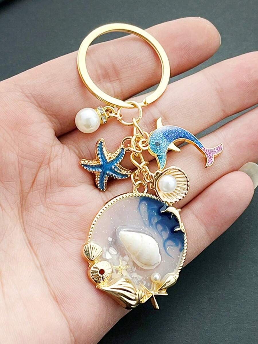 Unisex Marine Animal Keychain Sea Star