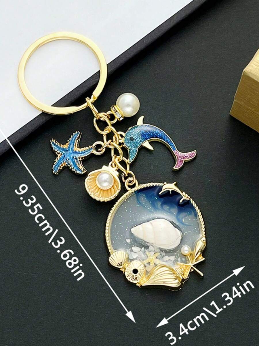 Unisex Marine Animal Keychain Sea Star