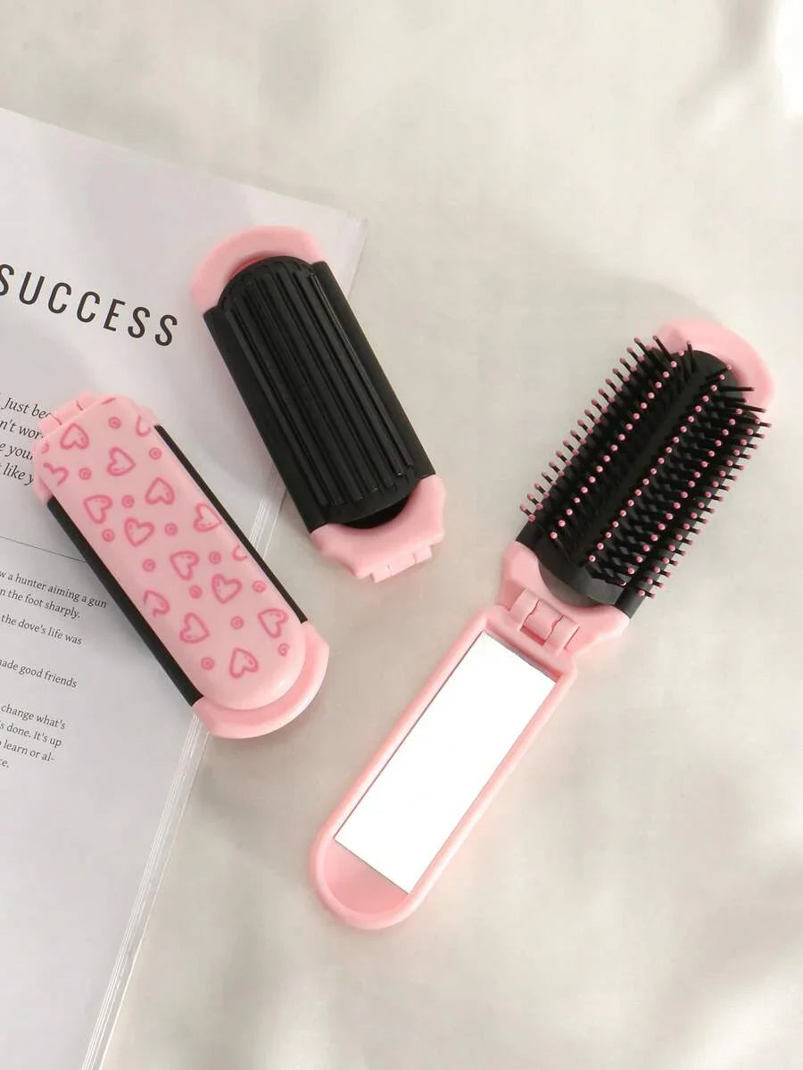 X Milania 1pc Foldable Comb - Cream Color