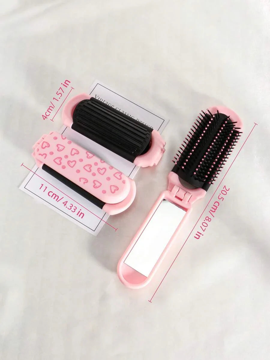 X Milania 1pc Foldable Comb - Cream Color