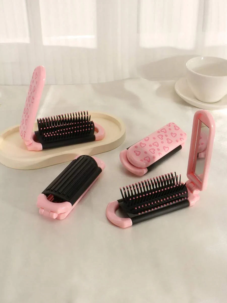 X Milania 1pc Foldable Comb - Cream Color