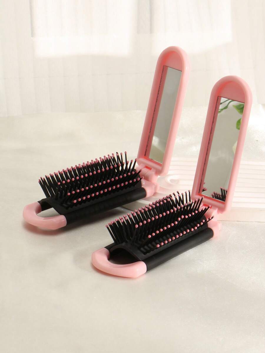 X Milania 1pc Foldable Comb - Cream Color
