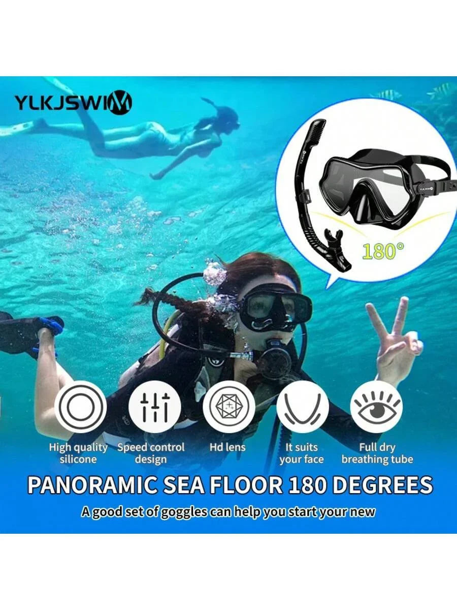 1set Adult Snorkeling Gear, Including Snorkel Mask
