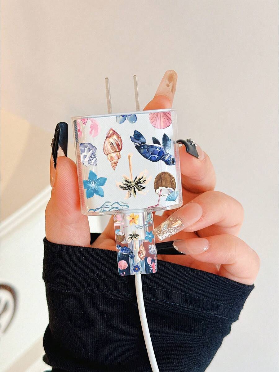 Cute Sea Turtle Design Charger Data Cable Protector Case