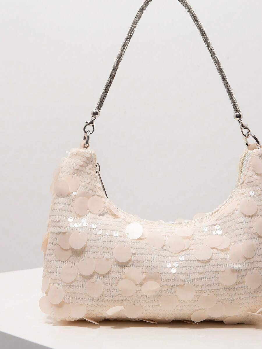 Random Pattern Shoulder Bag, Sequin Bag