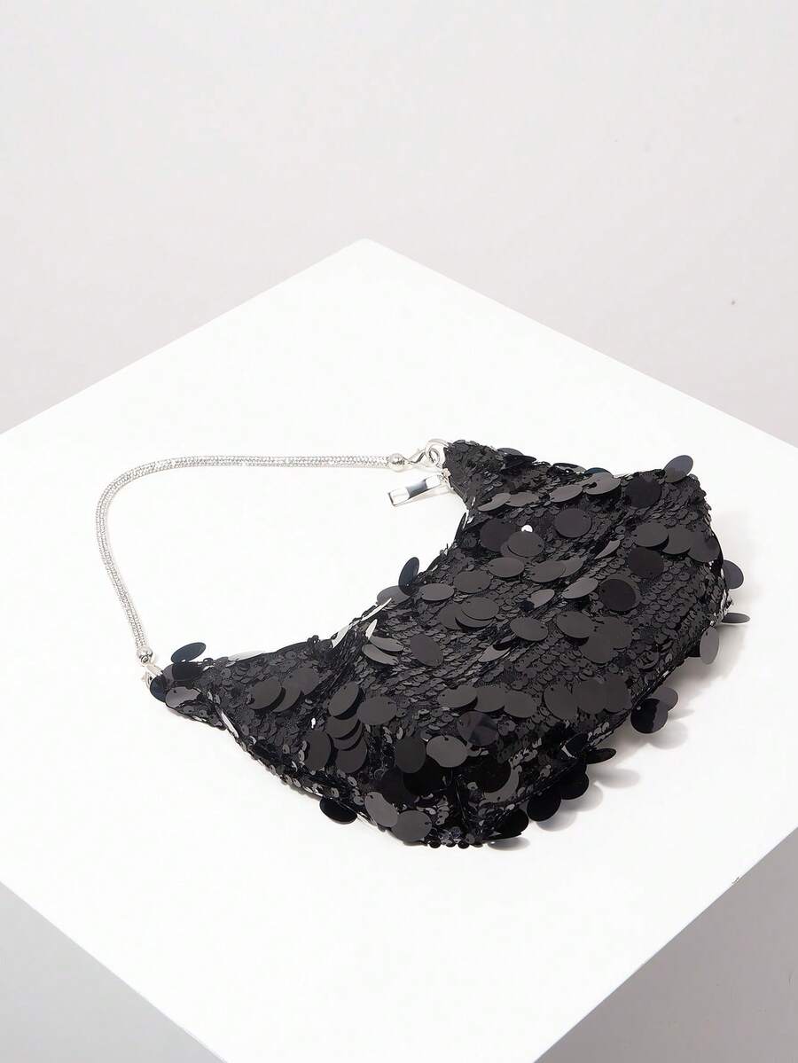 Random Pattern Shoulder Bag, Sequin Bag