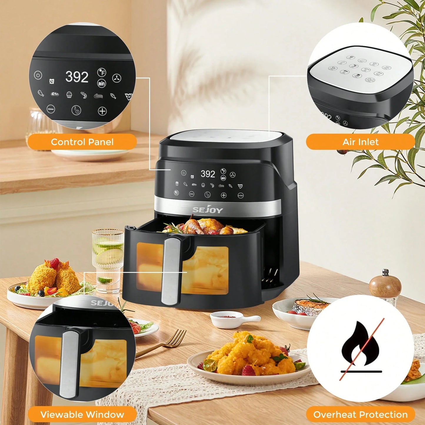 Sejoy 8-in-1 Air Fryer
