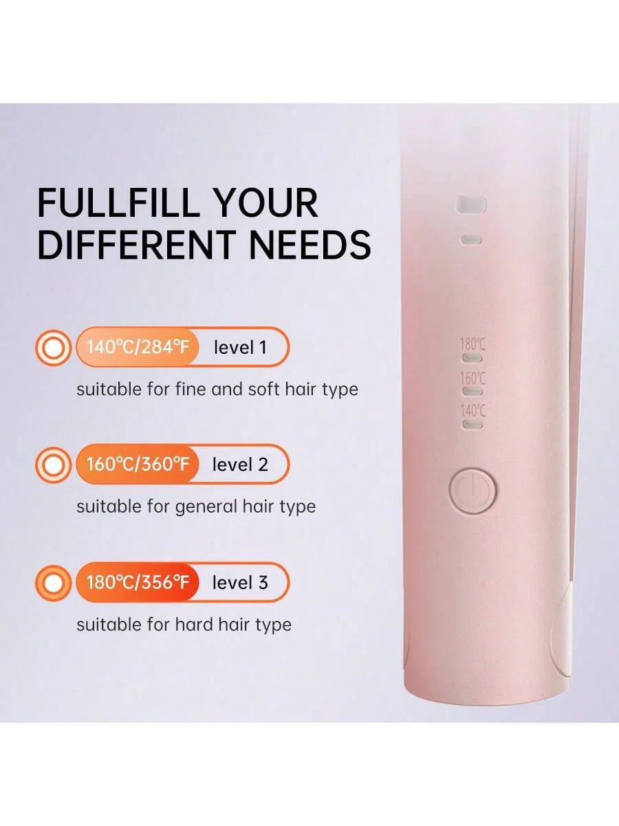 HYUNDAI 2-In-1 Mini Wireless Tourmaline Ceramic Hair Curler